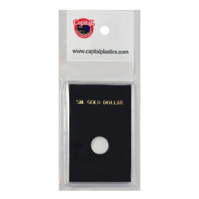 Capital Plastics Caps Coin Holder - Small Gold $ (type 1)