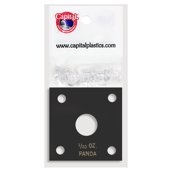 Capital Plastics 144 Coin Holder - 1/20 OZ. PANDA (Black)
