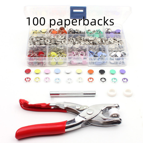 9.5MM Hollow Color Five Prong Button — 100 paperbacks-9.5mm