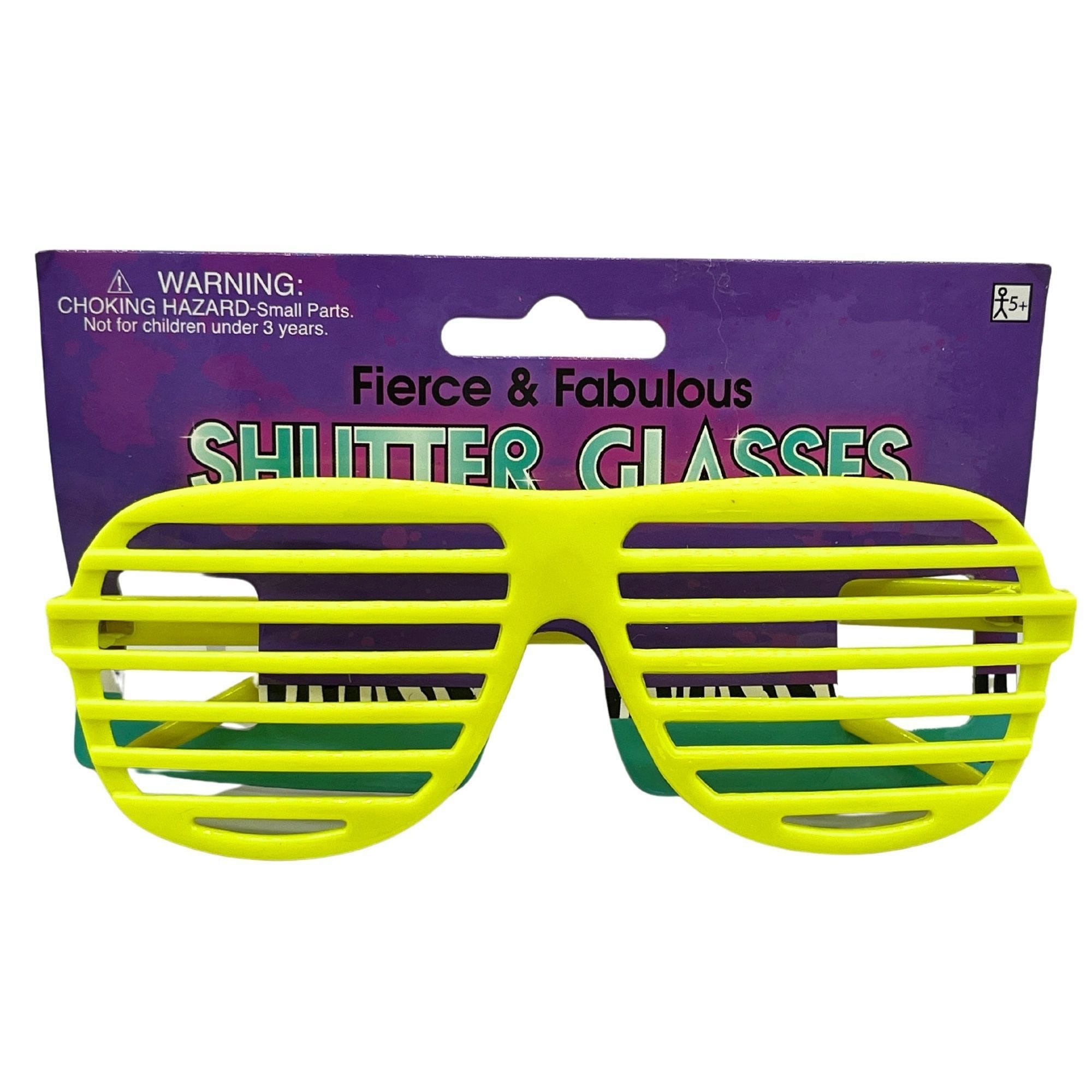Bulk 32-Pack: Shutter Plastic Party Sunglasses in Yellow