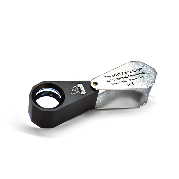 LED/UV Lighted Triplet Loupe 10-20X