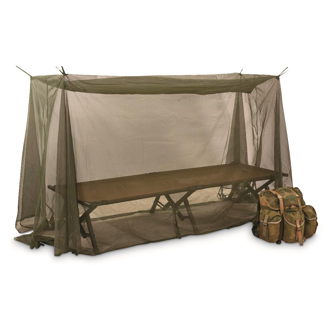 French Military Surplus Tent Mosquito Net, Like New