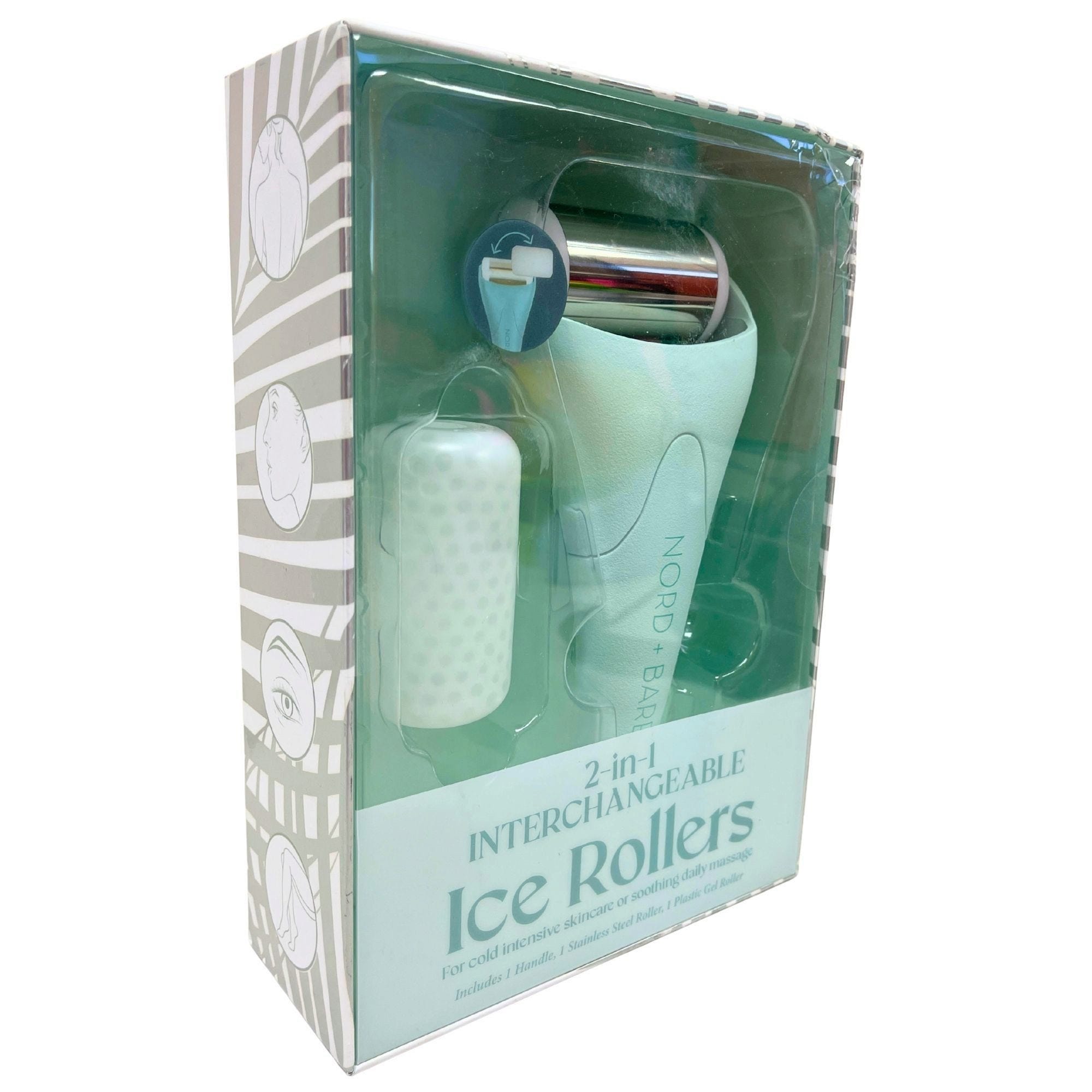NordBare 2-in-1 Interchangeable Ice Roller in Mint Green (pack of 7)
