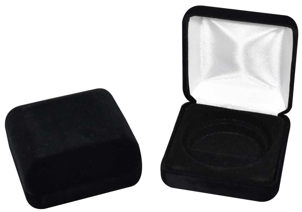 Black Velvet Coin Capsule Box - Holds a Model X Air-Tite Capsules