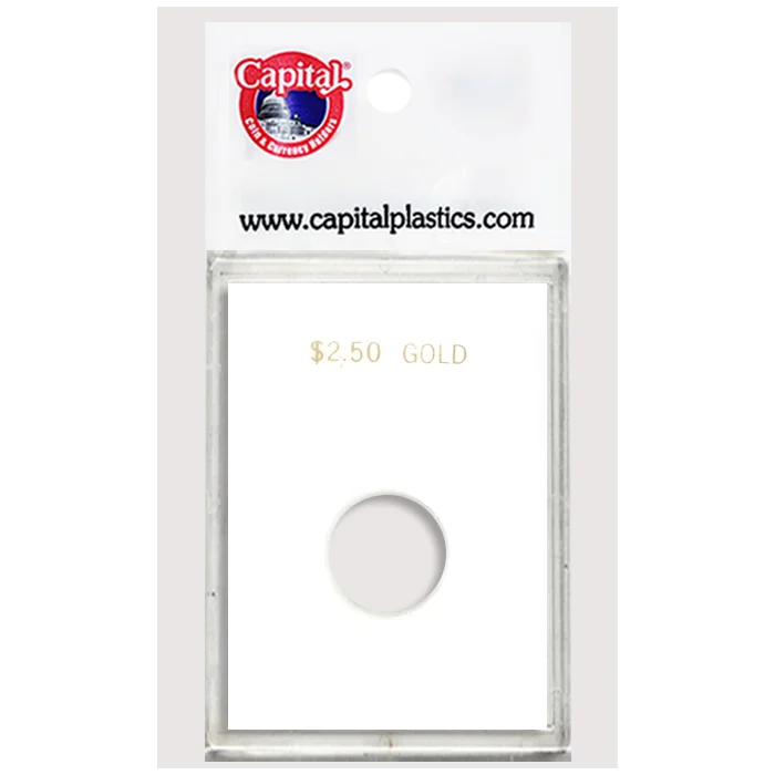 Capital Plastics Caps Coin Holder - $2.50 Gold