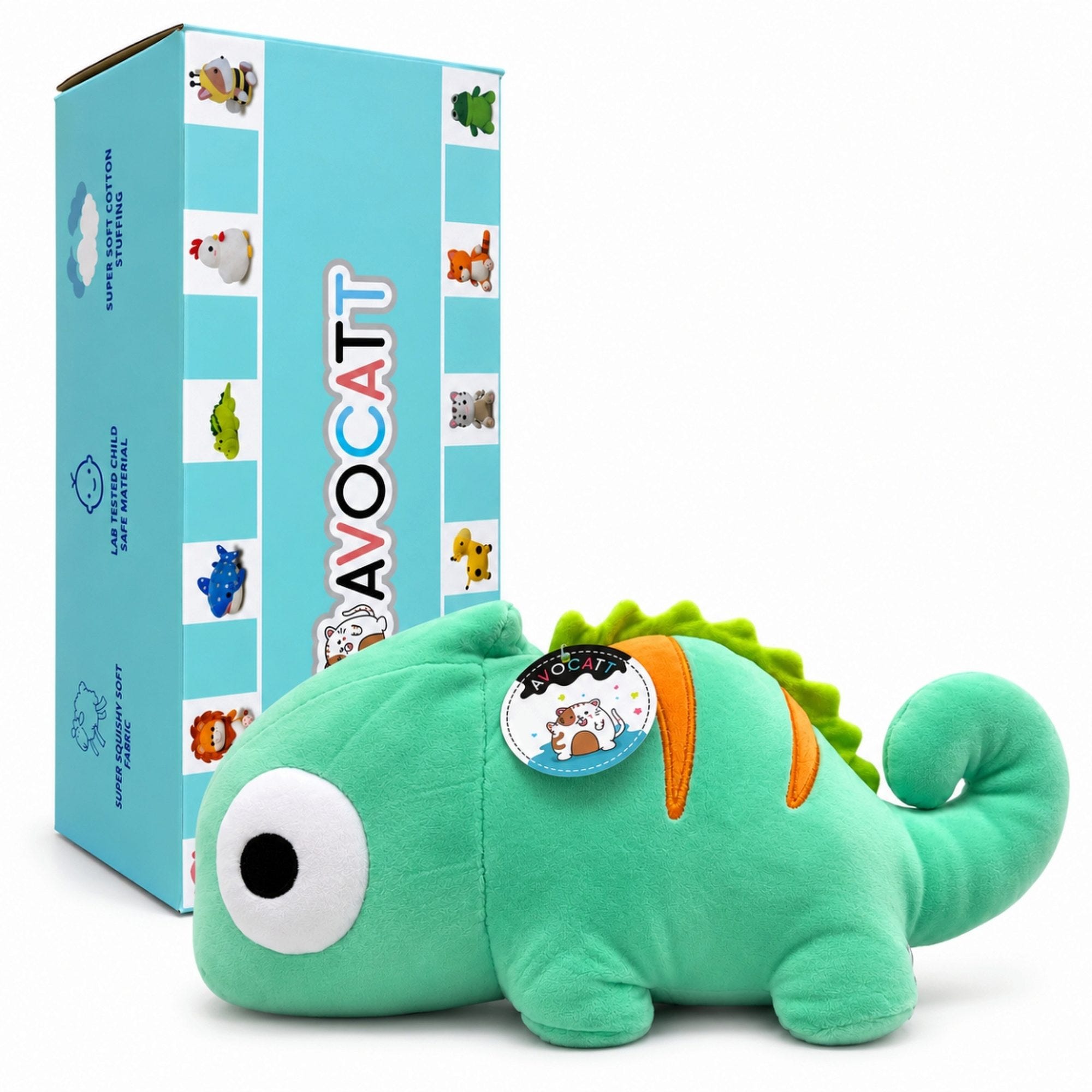 Avocatt 12" Chameleon Plush Toy (pack of 7)
