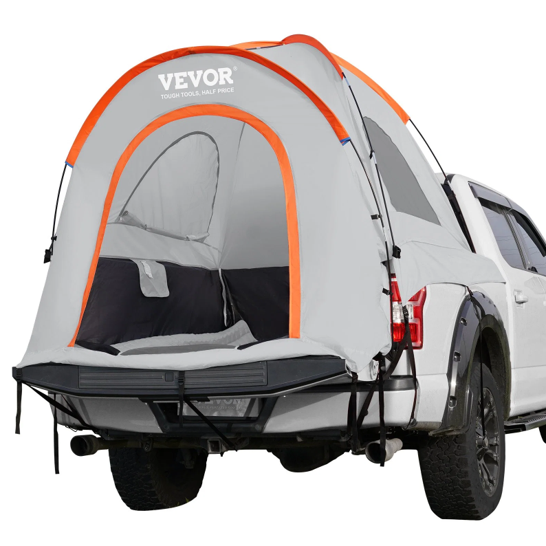 Truck Bed Tent, 5.5'-6' Pickup Truck Tent With Rain Layer And Carry Bag, Waterproof PU2000mm Double Layer Truck Tent For Camping, Accommodate 2-3 Person, For Camping Traveling Outdoor Activities — Default