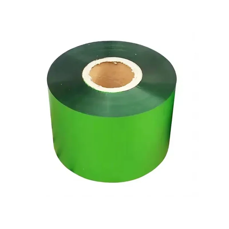 Heat-seal packaging roll film for sachet machines, coloured, 12.5 cm wide — representative supplier photograph