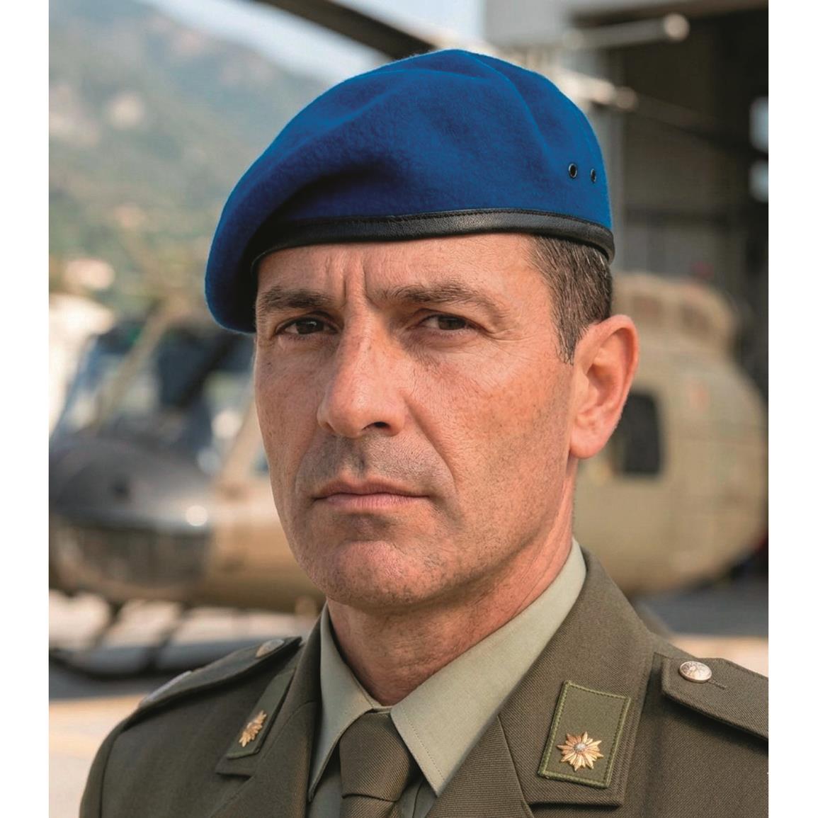 Italian Military Surplus Wool Berets, 2 Pack, New — LARGE / Blue