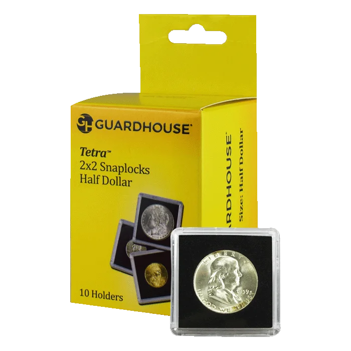 Half Dollar 2x2 Tetra Snaplock Coin Holder - 10 per pack