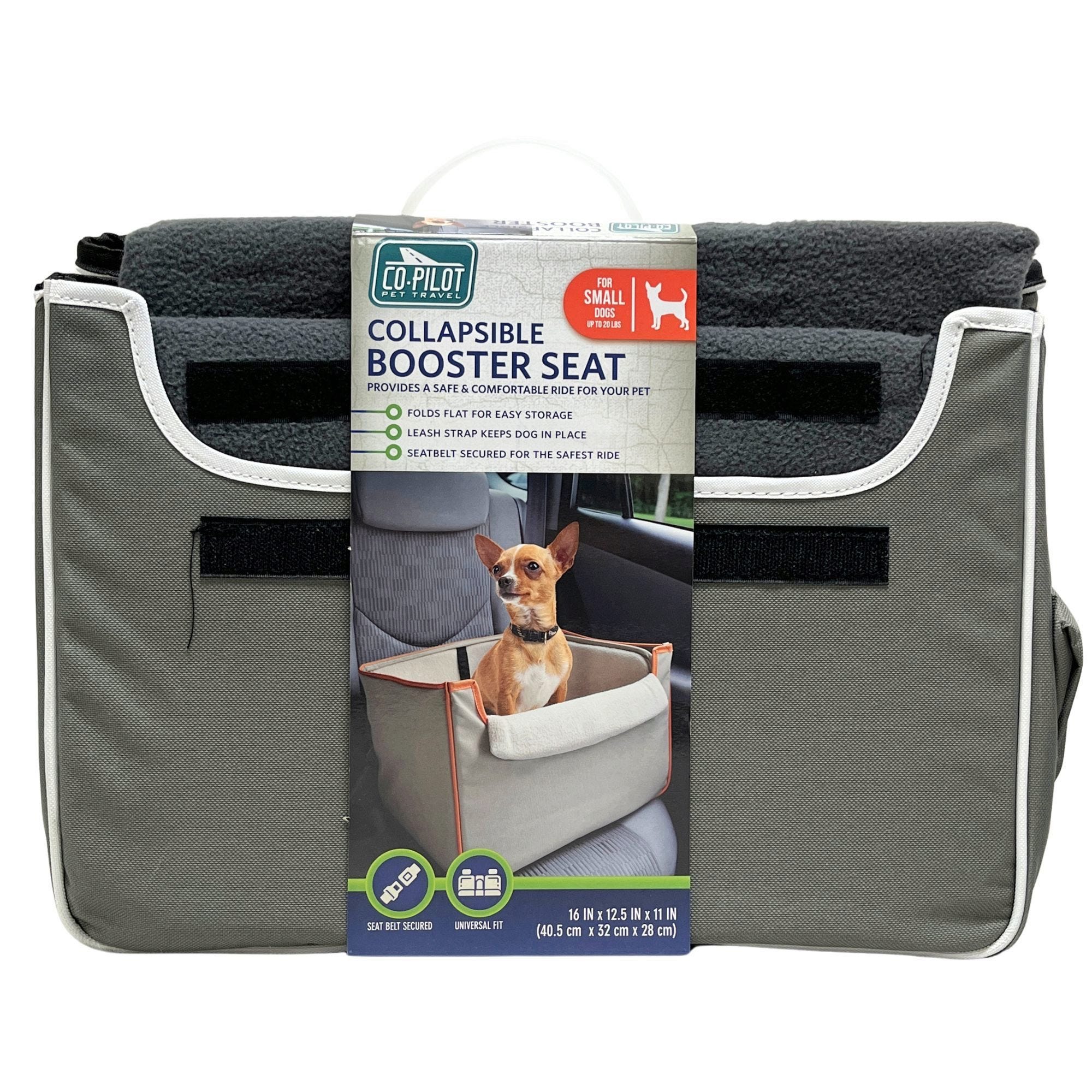 Oxford Pet Travel Collapsible Car Booster Seat in Gray (pack of 3)