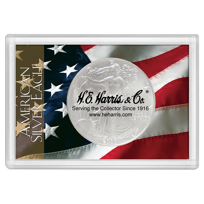 American Silver Eagle Frosty Case with Flag