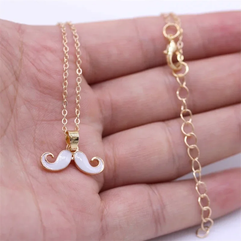 Moustache pendant necklace on an "I love you" gift card