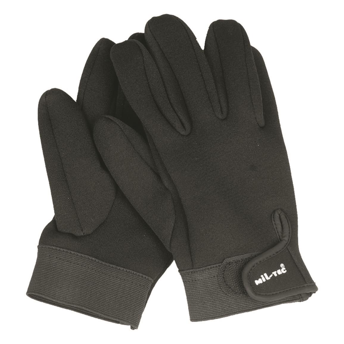 Mil-Tec Neoprene Short Shooter's Gloves, Black — 2XL / Black