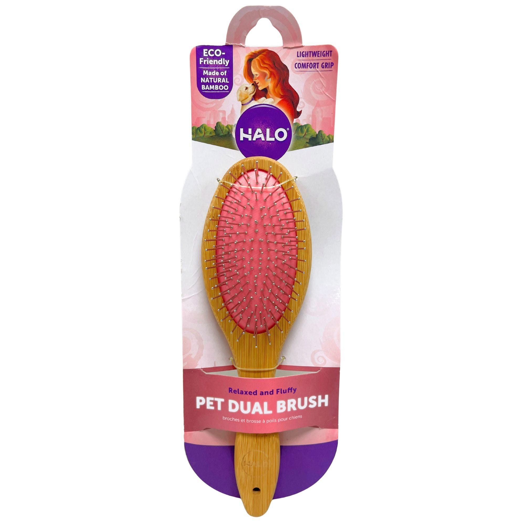 Bulk 12-Pack: Halo Bamboo Pet Dual Sided Brush