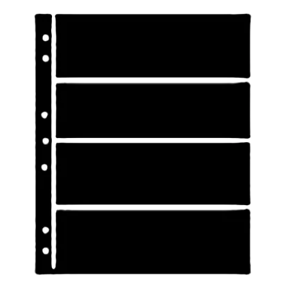 Hagner Stock Sheets 4 Row Black One Sided