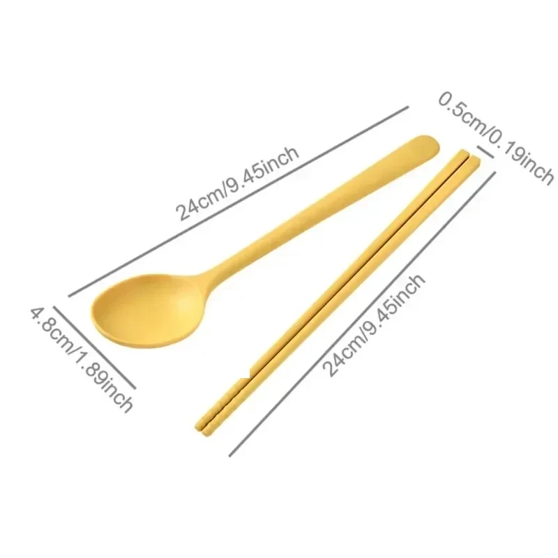 Long-handled spoon and chopsticks set, 24 cm — representative supplier photograph