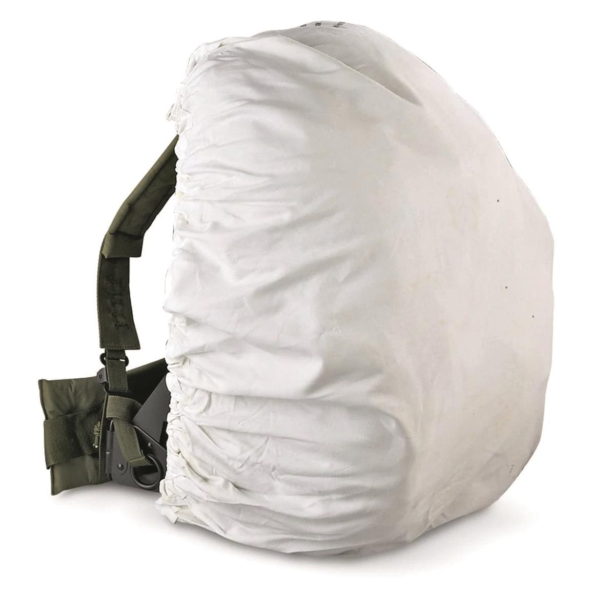 U.S. Military Surplus Field Pack Cover, Used — White