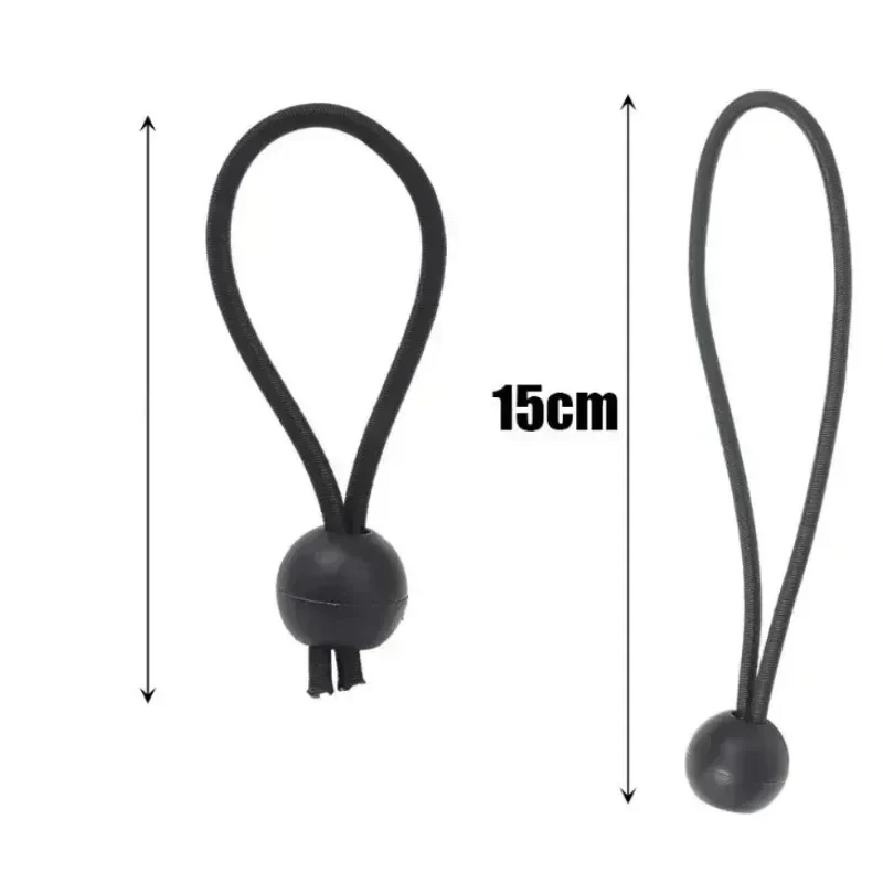 Ball bungee cords for tarps and tents, 10 or 15 cm, 5 to 30 pack — representative supplier photograph