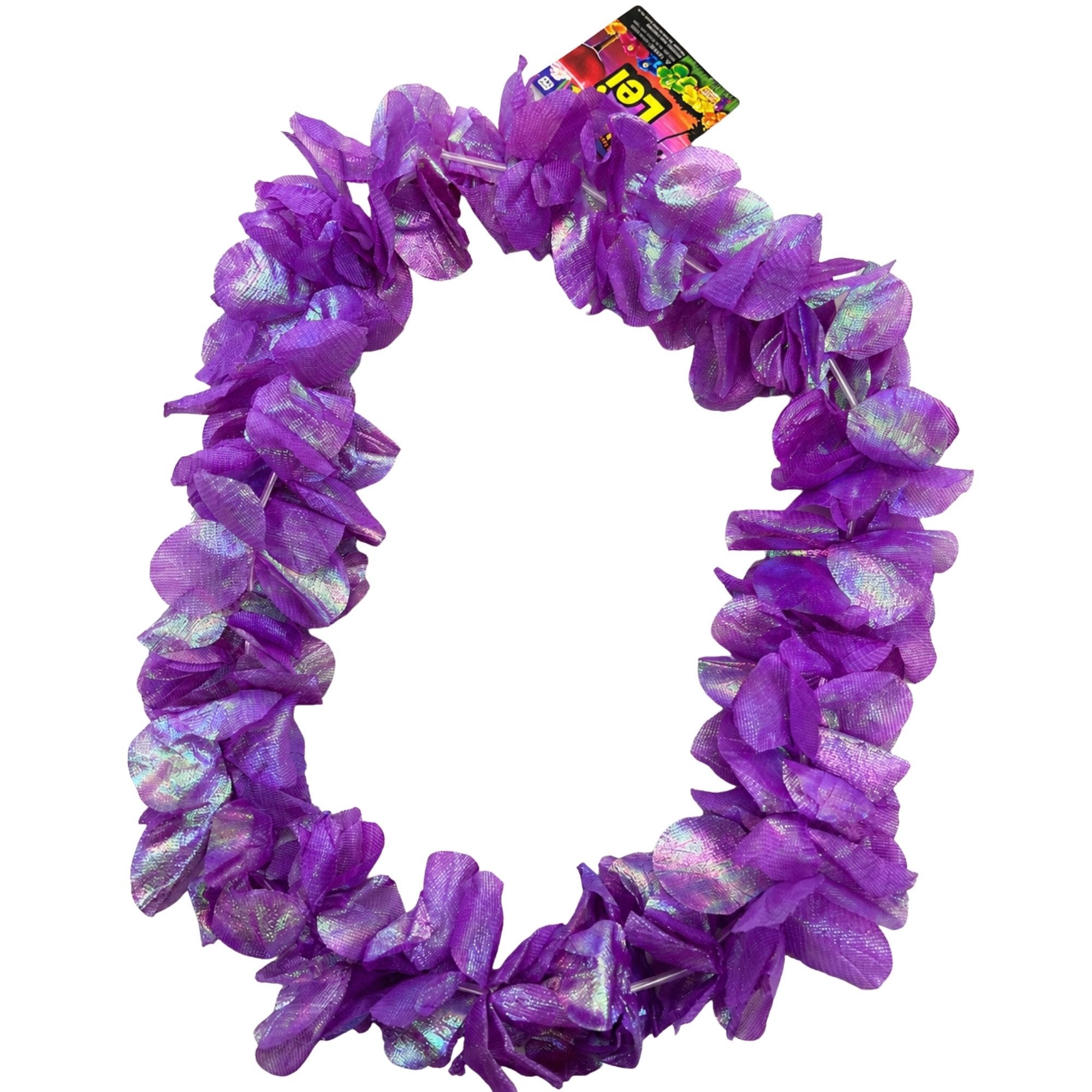 Bulk 36-Pack: Deluxe Pearlized Purple Hawaiian Lei Necklace