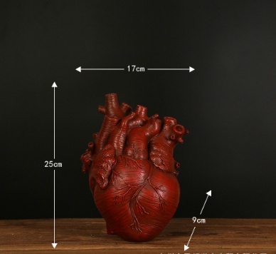 Shape Flower Vase Nordic Style Flower Pot Art Vases Sculpture Desktop Plant Pot For Home Decor Ornament Gifts — Red-Big