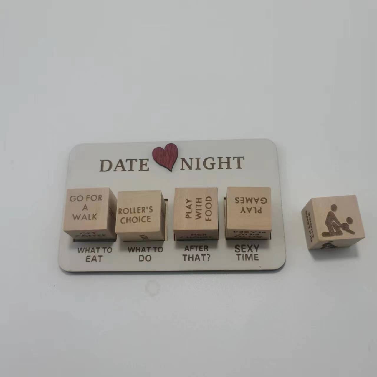 Wooden Date Night Dice Wooden Date Night Ideas Game Dice Romantic Couple Date Night Game Action Decision Dice Games For Couple — Date Night Dice With 5 Dice