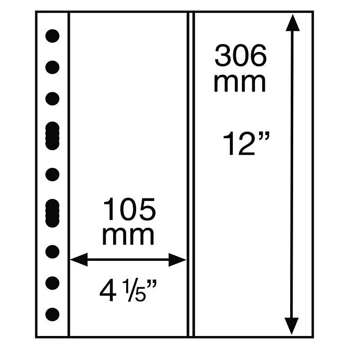 2 Vertical Pocket Grande Pages, Clear