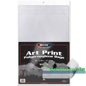 Resealable 11x17 Art Print Bags