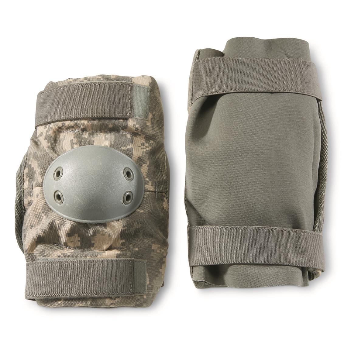 U.S. Military Surplus Elbow Pads, 10 Pairs, Used — SMALL / ACU