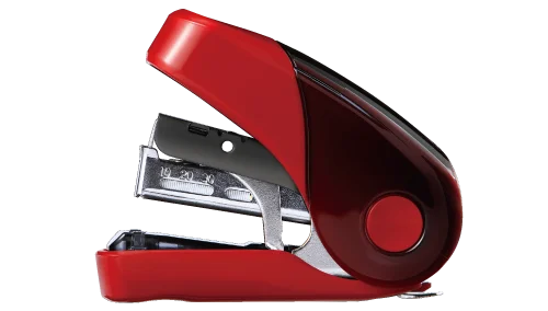 Flat Clinch Stapler - Mini (Red)
