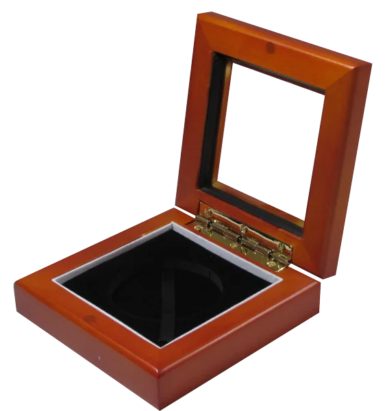 Guardhouse Glass-top Wood Display Box - Holds Large Sized Capsule - Light Cedar