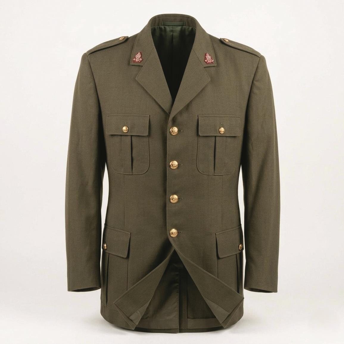 Italian Military Surplus Firemans Dress Jacket, New — MEDIUM / Olive Drab