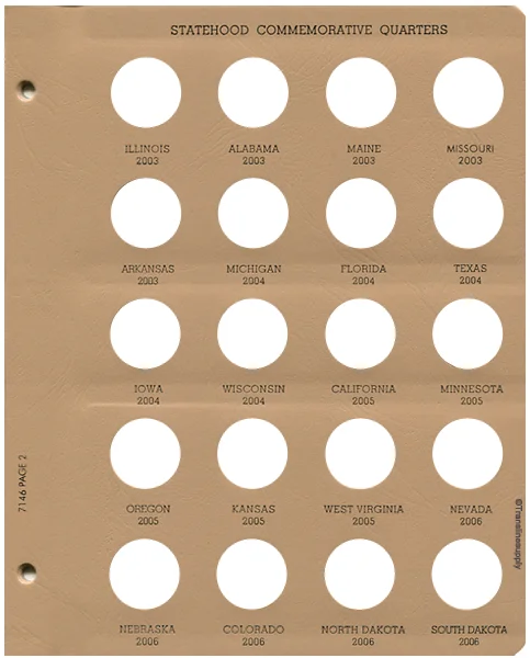 State Quarters Replacement Page 2 2003-2006 — representative supplier photograph