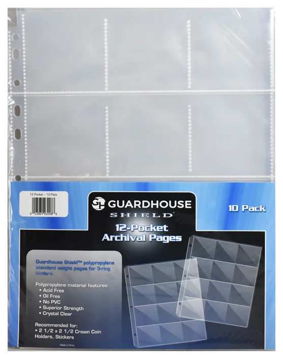 Guardhouse Shield 12 Pocket (10 pack) Polypropylene Pages