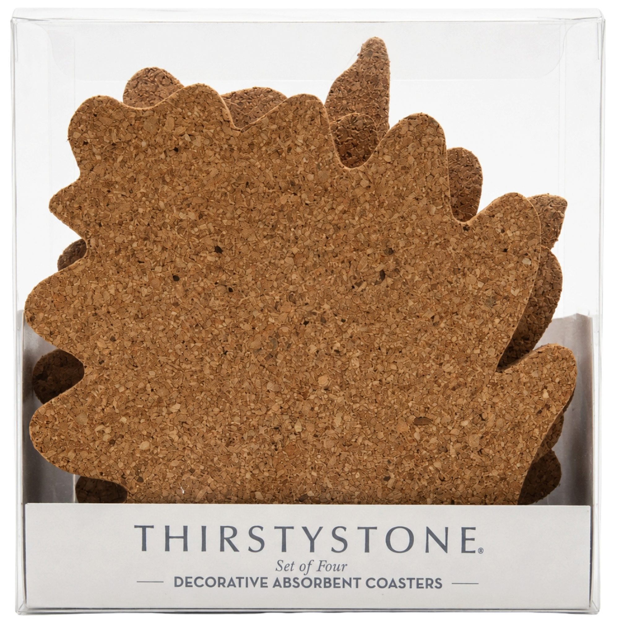 Bulk 18-Pack: Thirstystone Four Pack Decorative Absorbent Coasters Cork Leaves