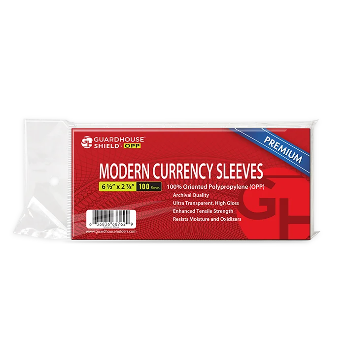 Shield OPP - Modern Currency Sleeves - Premium OPP Currency Sleeves