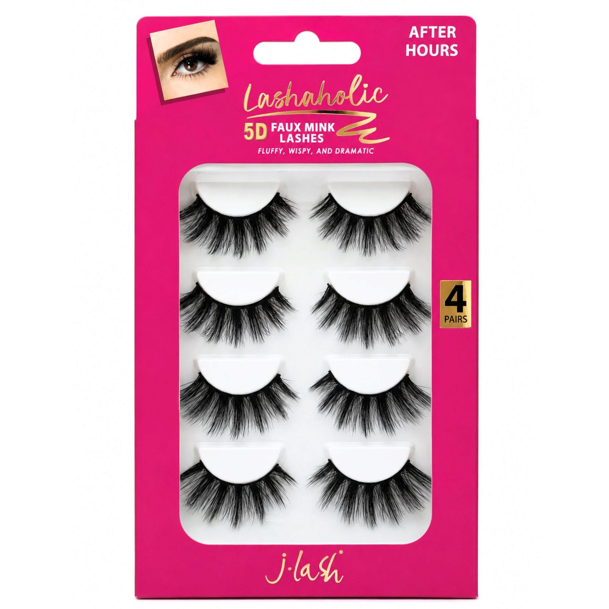 Bulk 27-Pack: 5D Faux Mink Lashaholic After Hours Lashes 4 Pack