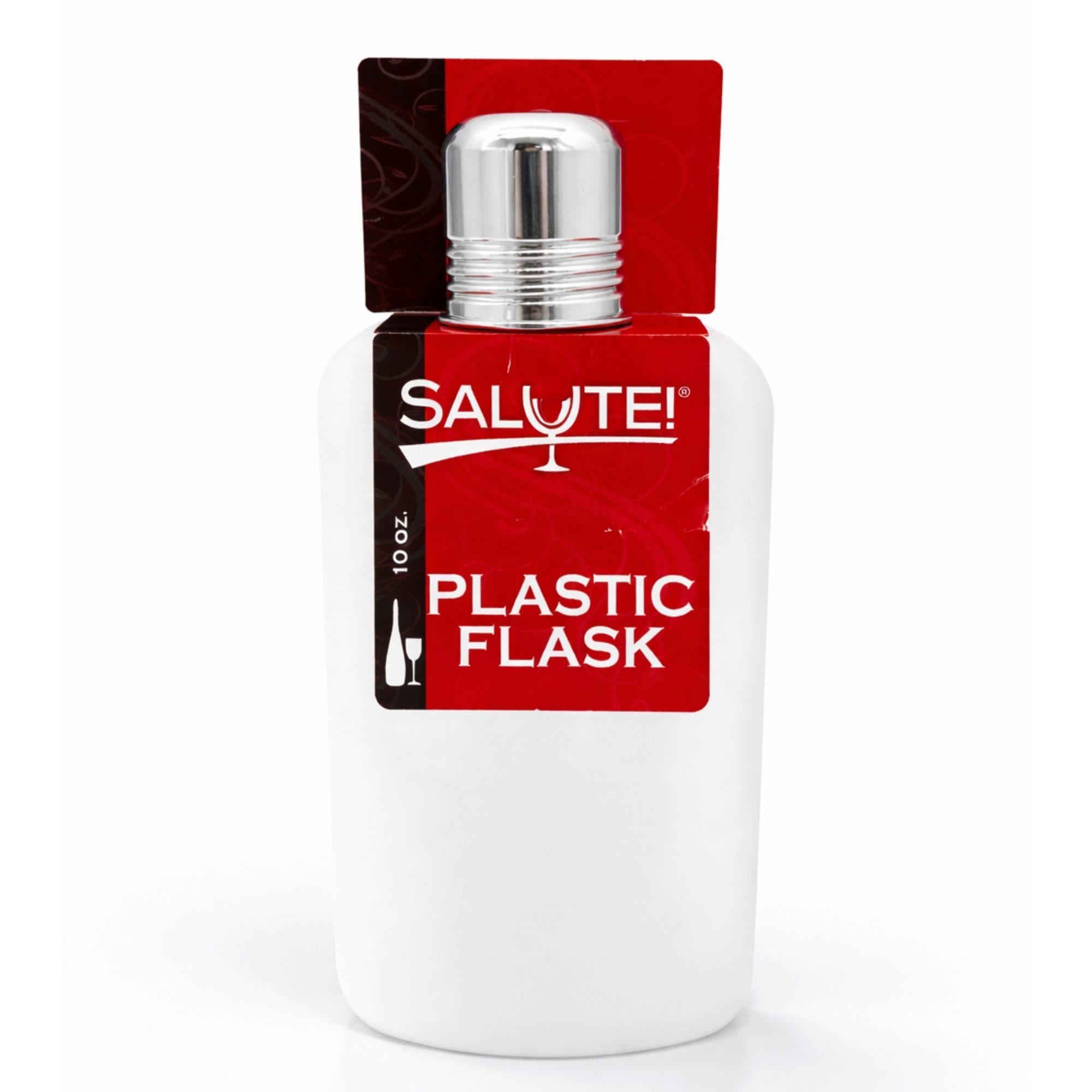 Bulk 24-Pack: Salute 10 Oz Plastic Flask