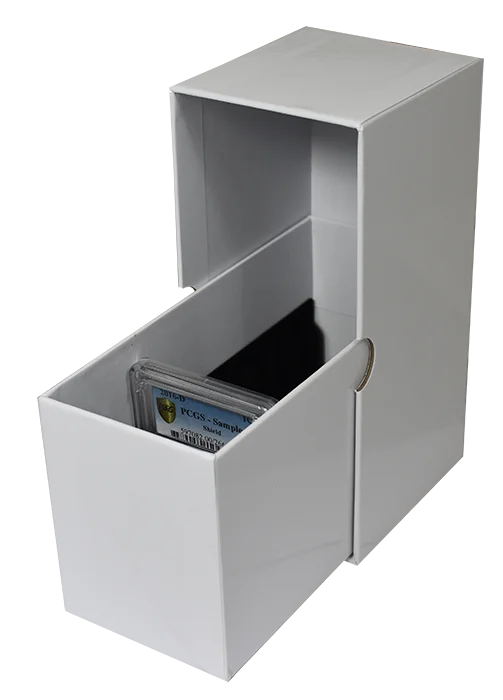 NGC and PCGS Slab Storage Box - Holds 10 Certified Coins (White)