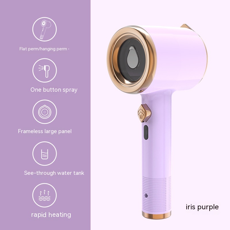 Mini Portable Handheld Garment Steamer Fabric Steam Iron For Clothes Travel Home Appliances Vertical US Plug Ironing Machine — Light Purple-Us-1PCS