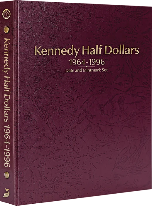 Kennedy Half Dollars 1964-1996, Date & Mintmark Set P, D & S (Burgundy)