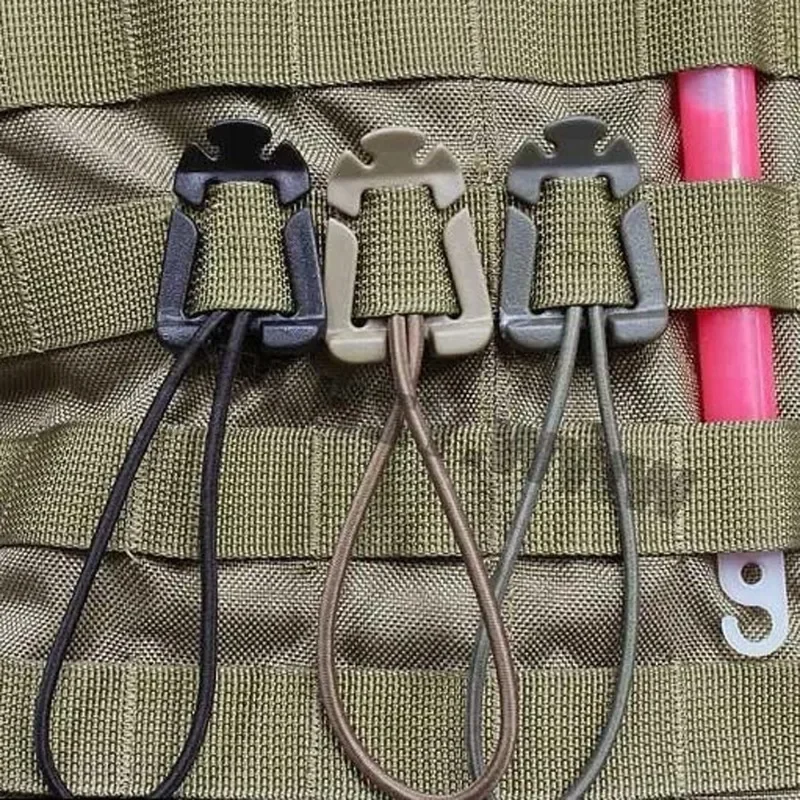 Webbing gear clips for packs and vests, pack of 2