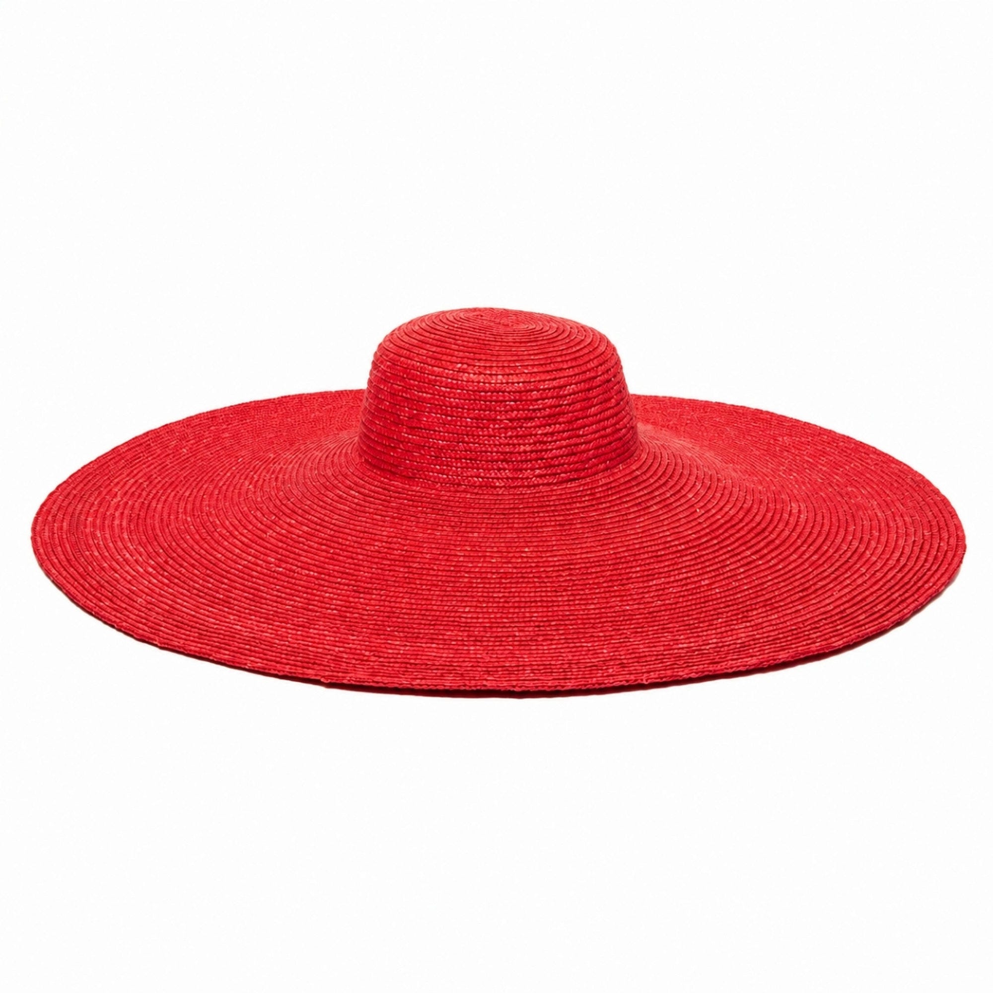 Women's Oversized Wide Brim Sun Hat in Red (pack of 7)