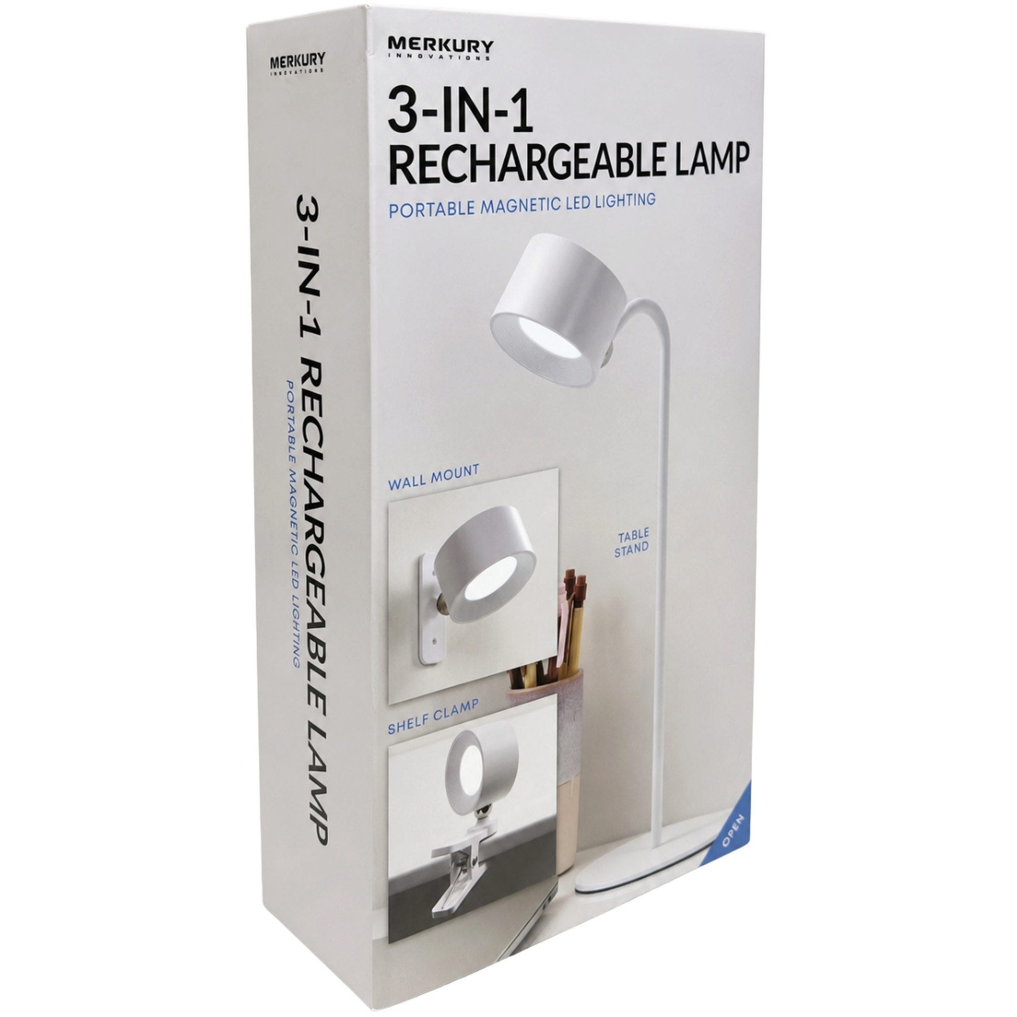 Merkury 3-in-1 Rechargeable Wireless LED Portable Magnetic Lamp (pack of 4)