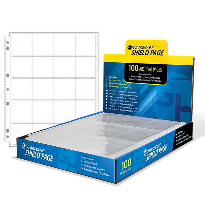 Guardhouse Shield 20 Pocket (100 pack) Polypropylene Pages