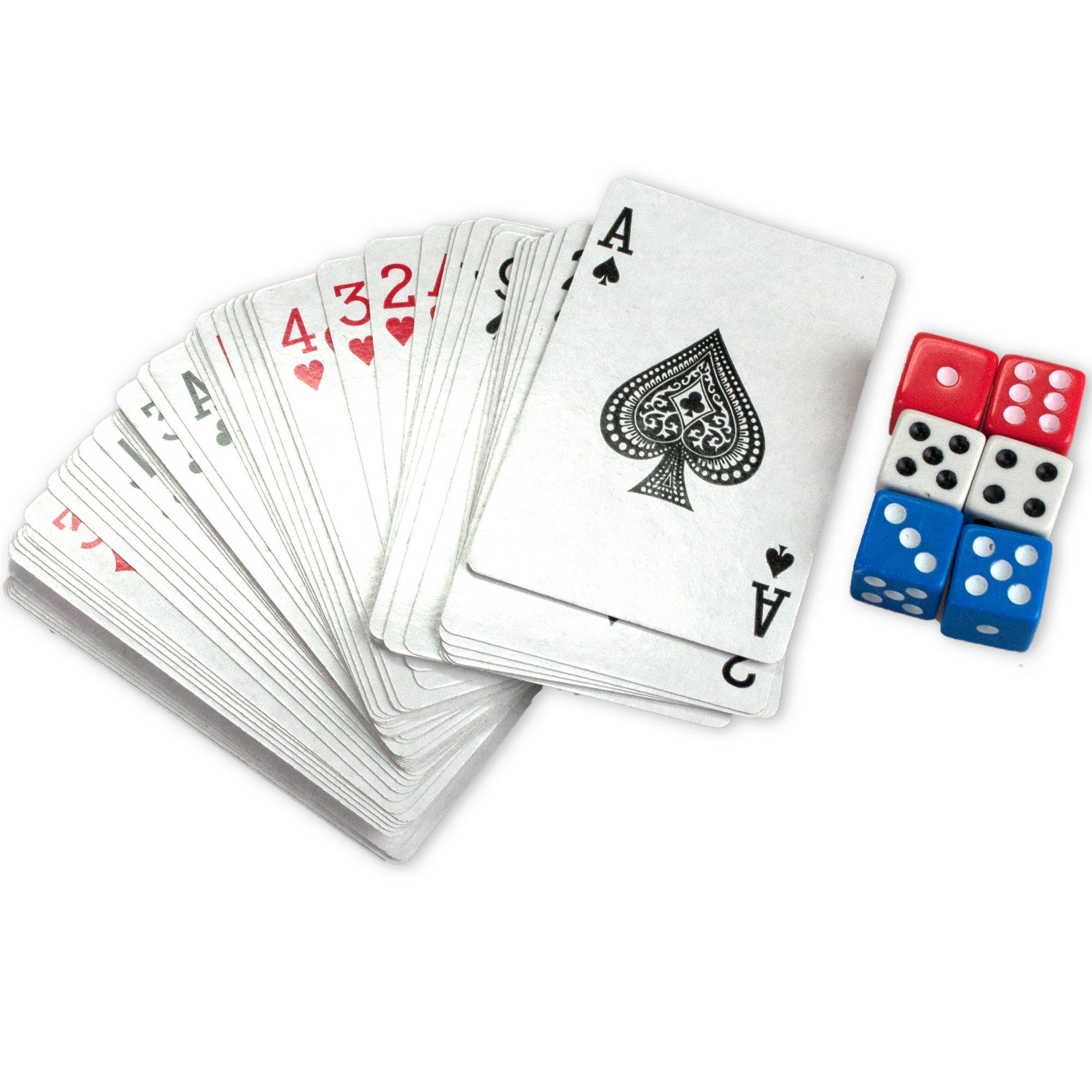 Bulk 36-Pack: Casino Style Playing Cards with Dice