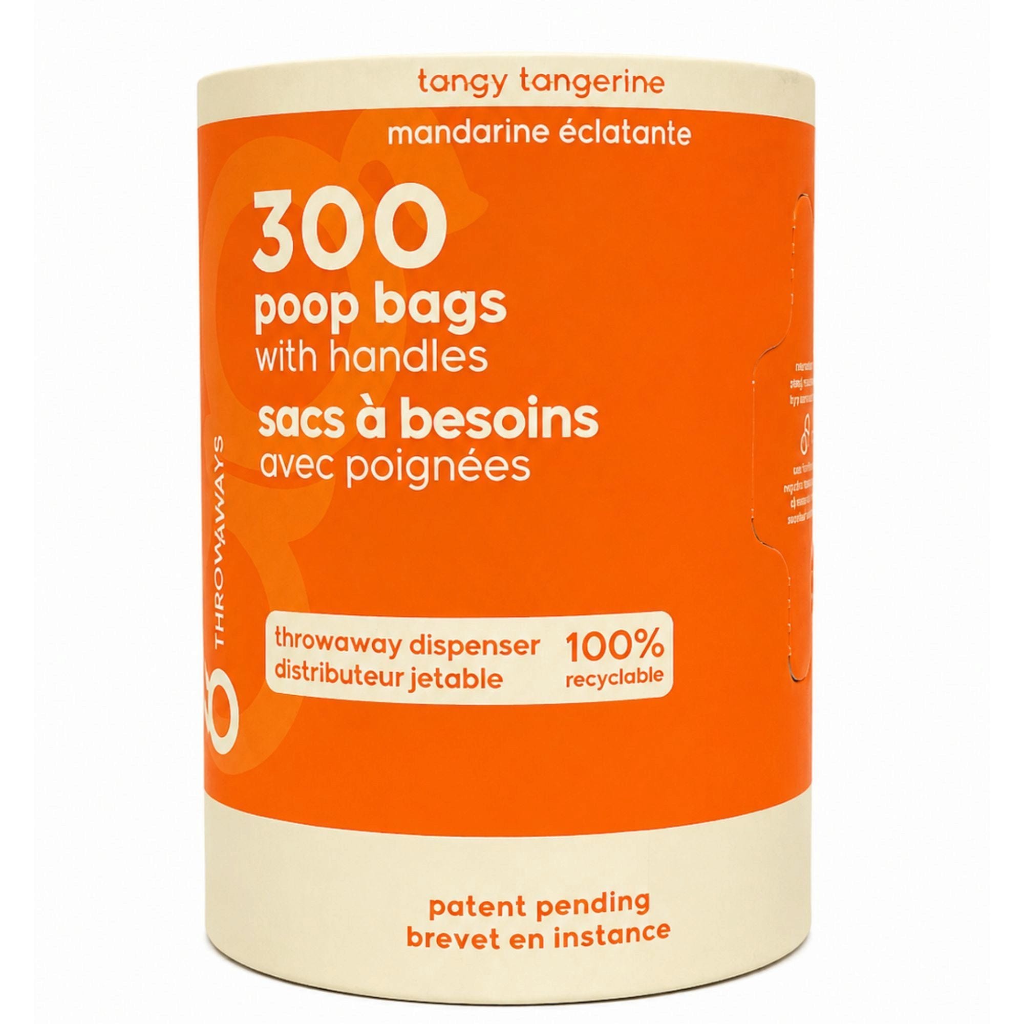 300 Count Tangerine Scented Eco Friendly Dog Waste bags in Dispenser (pack of 6)
