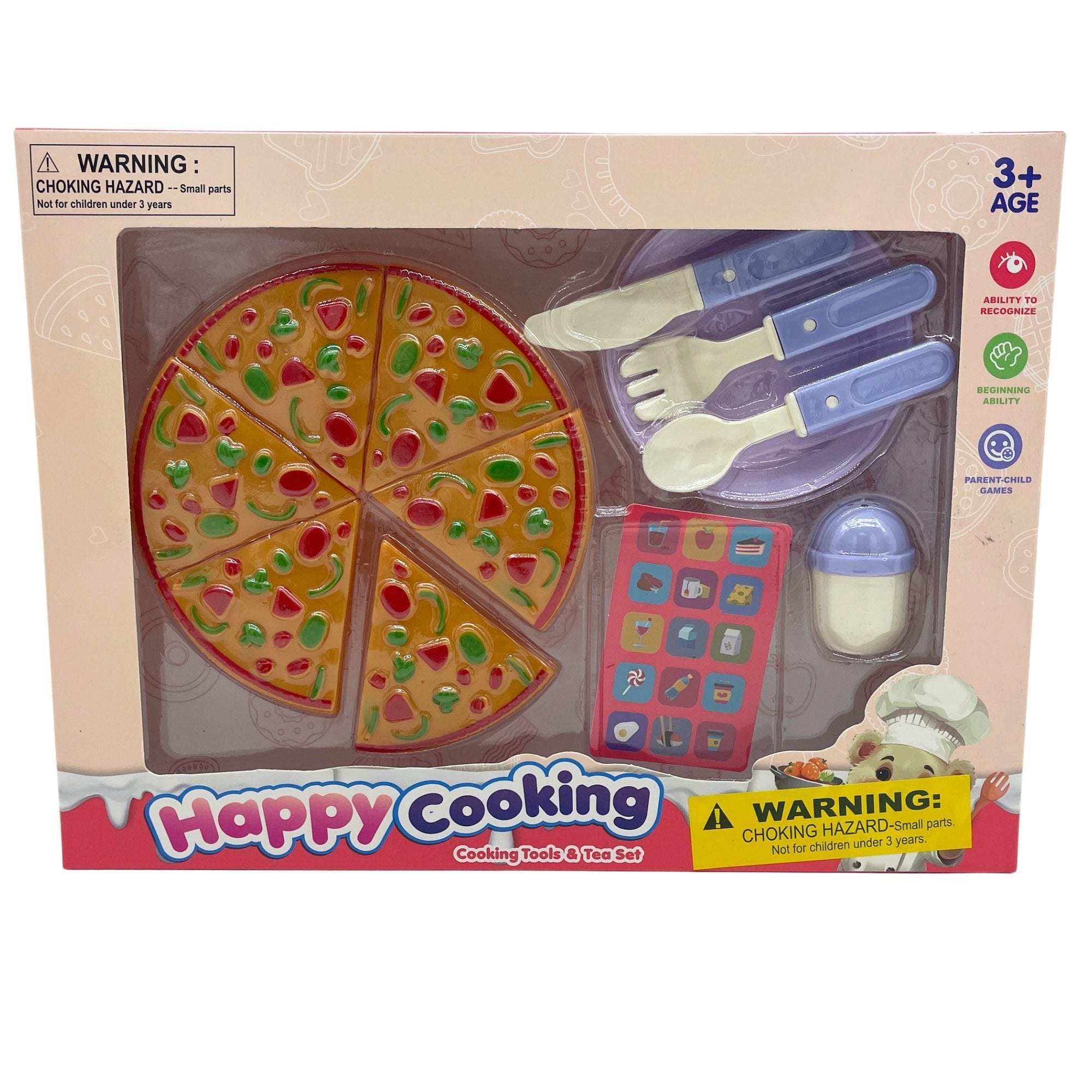 Bulk 24-Pack: Pretend Play Pizza Kitchen Food Toy Set with Utensils and Accessories