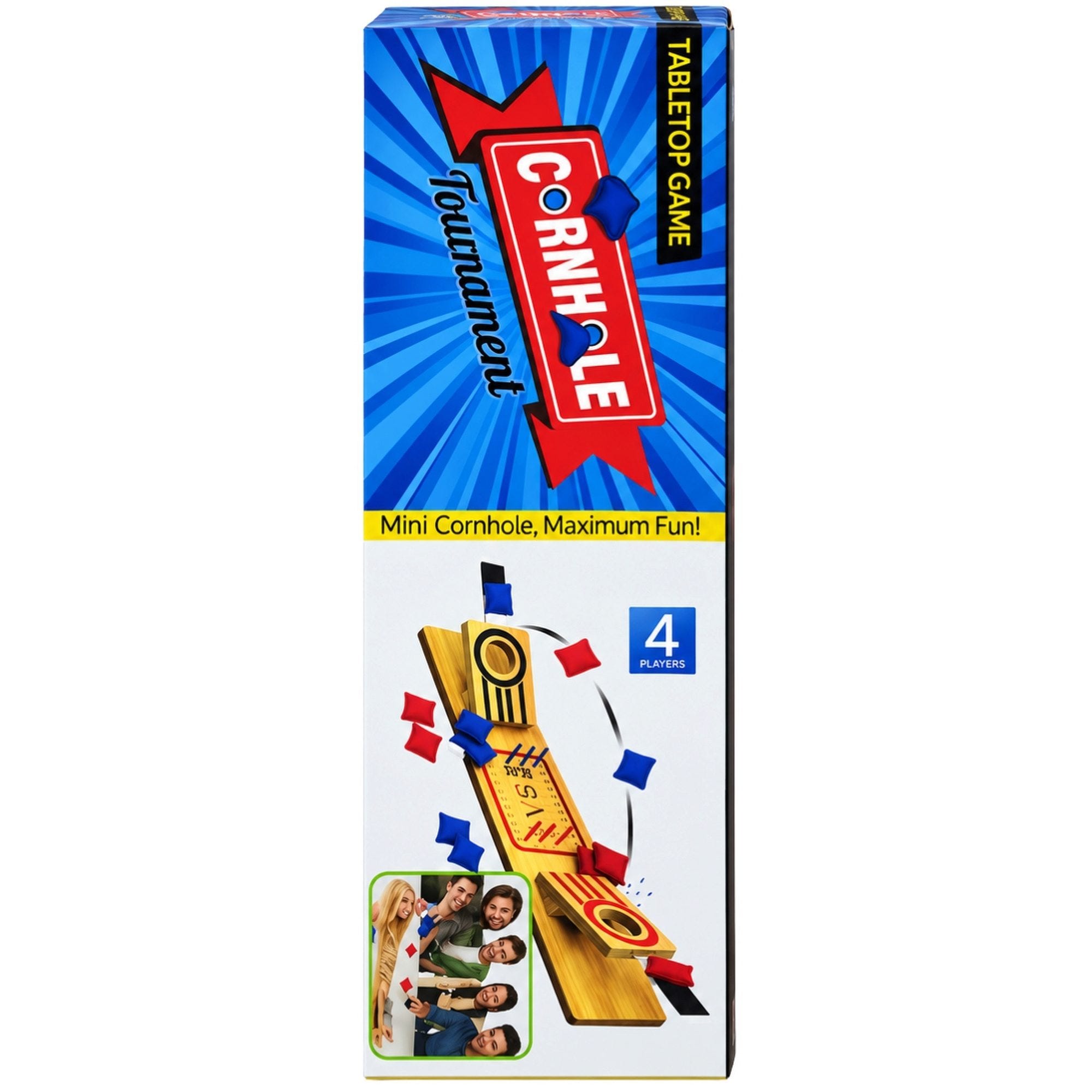 Wood Tabletop Cornhole Game with Accessories (pack of 4)