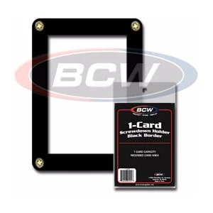 1 Card Screwdown Holder-Black Border *LTD STOCK*